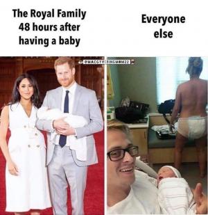 The Royal Family 48 hours after having a baby

Everyone else