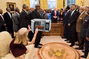 Twitter is boiling over with hilarity after Kellyanne Conway made a comment about microwaves that turn into cameras.