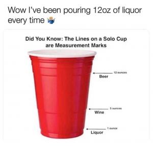 Wow I've been pouring 12oz of liquor every time